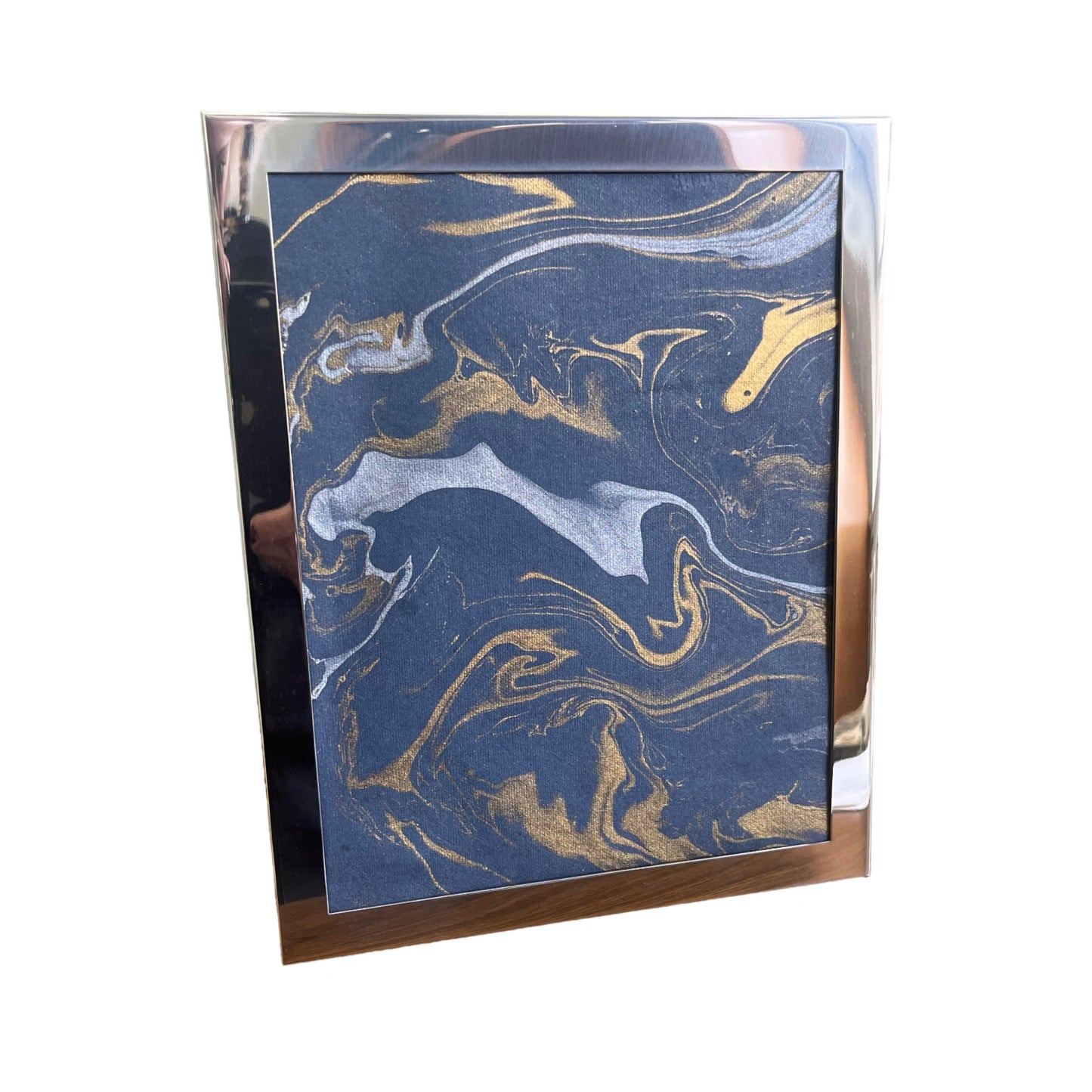 Pewter Frame | 8 by 10 inches | Classic Picture Frame | Thin Border Frame | Made in USA