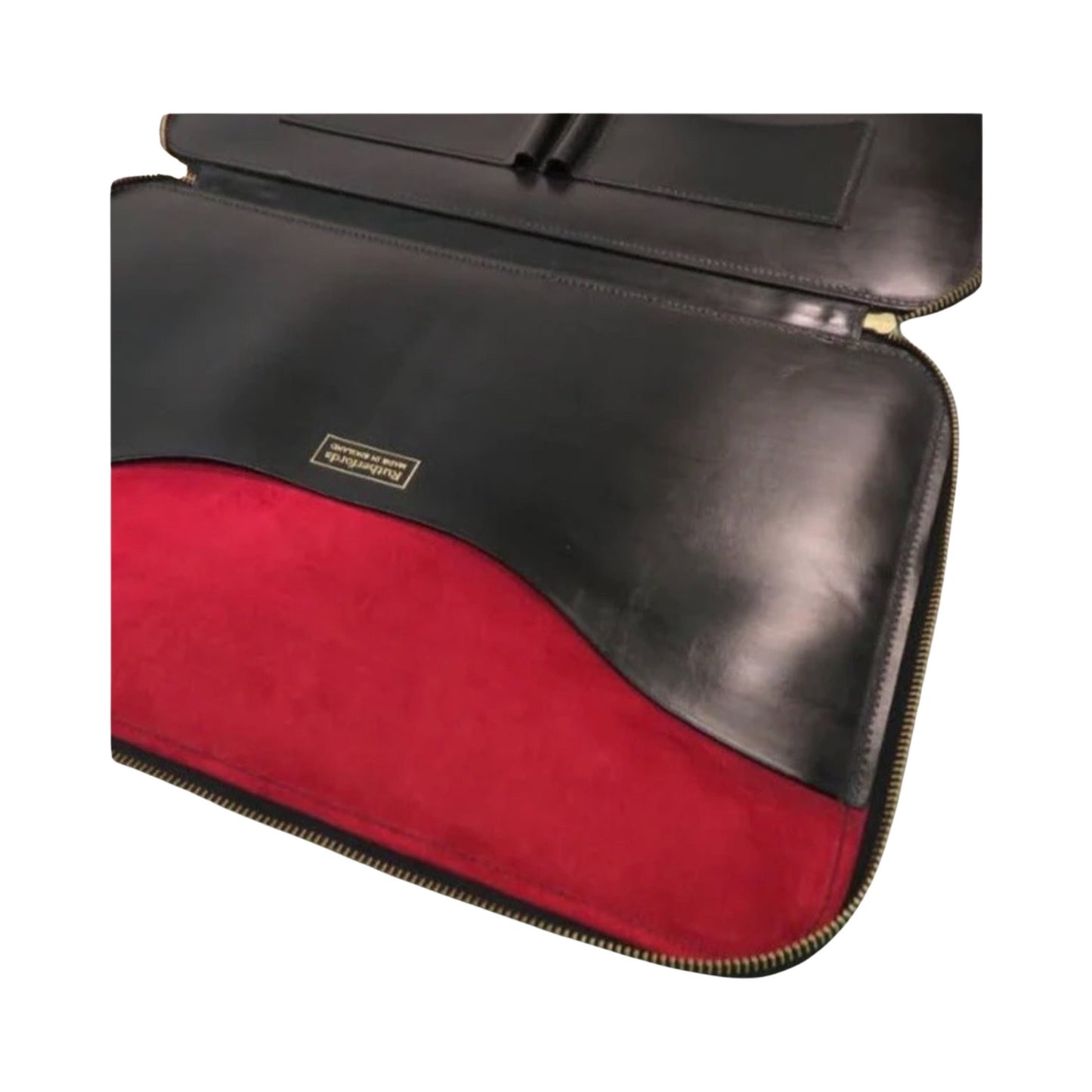 Zip Around Portfolio with Lock | English Bridle Hide | Suede Lining | Interior Pockets w/ Pen Loop