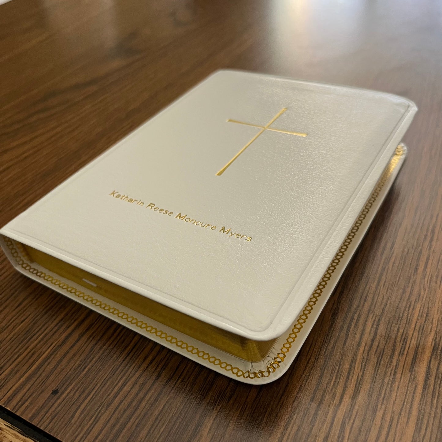 " Prayer Book Bible| Stamped with Full Name | Katharin Myers | Gold Stamp