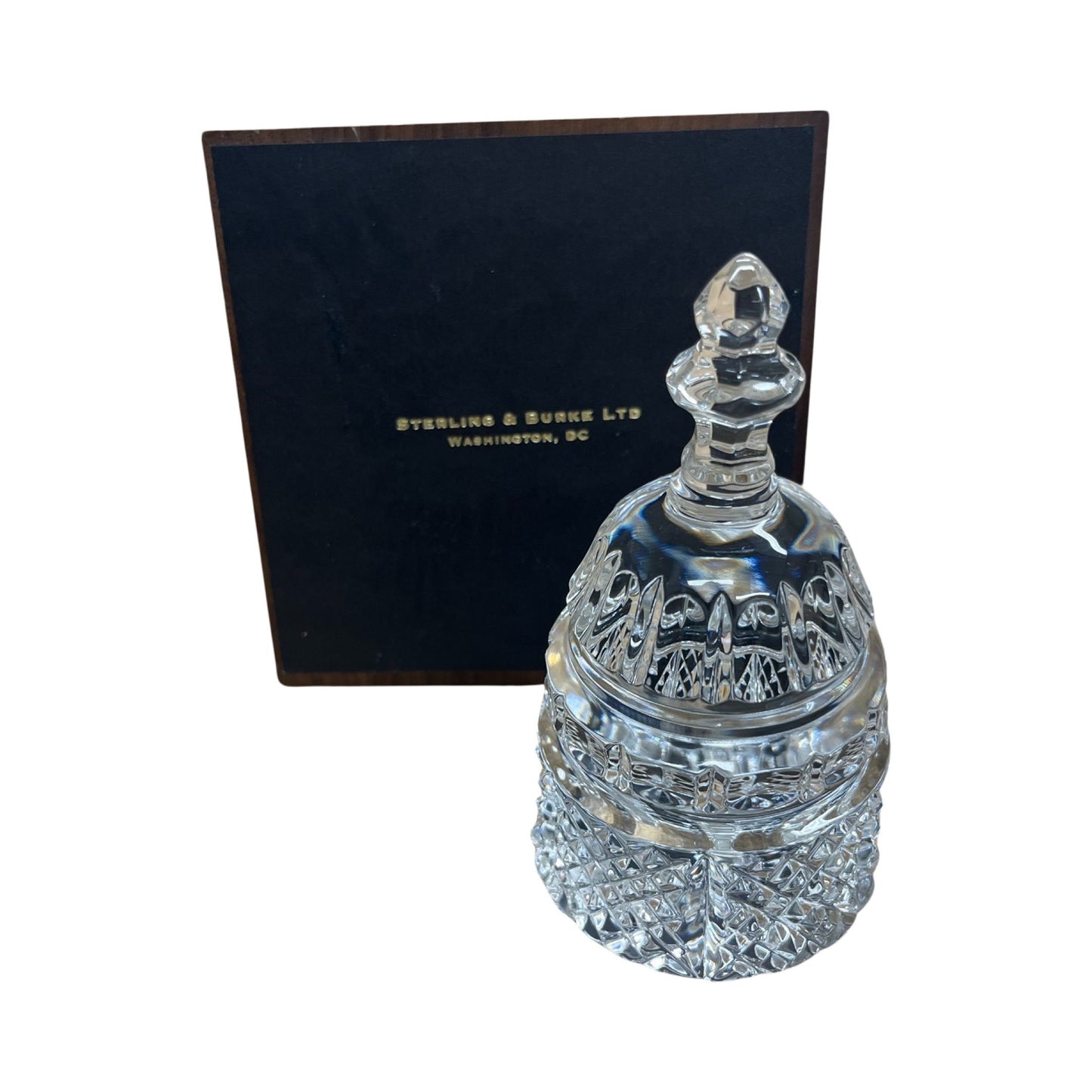 Proof 2024 | PriceWaterhouseCoopers | Waterford Crystal Capitol Dome Paperweight | Walnut Base with Text on Brass Plate