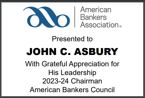 American Bankers Assoc. 2024 | Crystal Capitol Dome on Natural Walnut with Photo Etched Text and Logo on Brass Plate