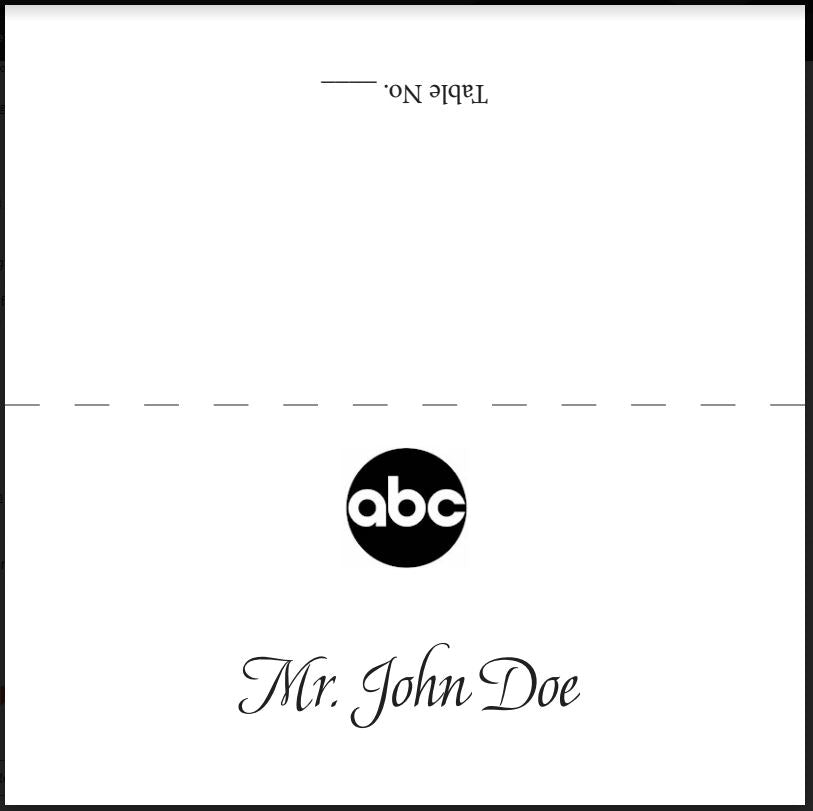 Bespoke Stationery | ABC | Dinner Place Card with Gold Seal | Hand Engraved