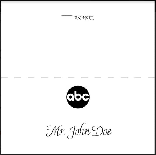 Bespoke Stationery | ABC | Dinner Place Card with Gold Seal | Hand Engraved