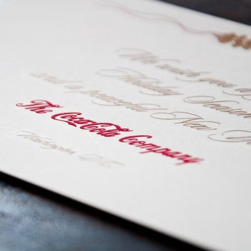 Bespoke Stationery | Kenneth Lin, Arena Stage | Large Correspondence Card and Lined Envelope | Text in Two Locations on Card Only | Hand Engraved | Finest Quality