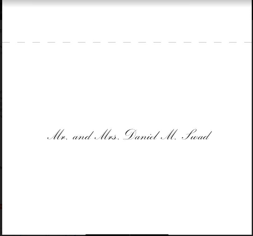 Bespoke Stationery | Lesmes - Swad | Wedding Informal Notes with Blank Envelope | Finest Quality | Hand Engraved | 200 Sets