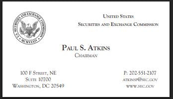 Chairman Atkins | Engraved Stationery | Executive Stationery Suite | July 2025
