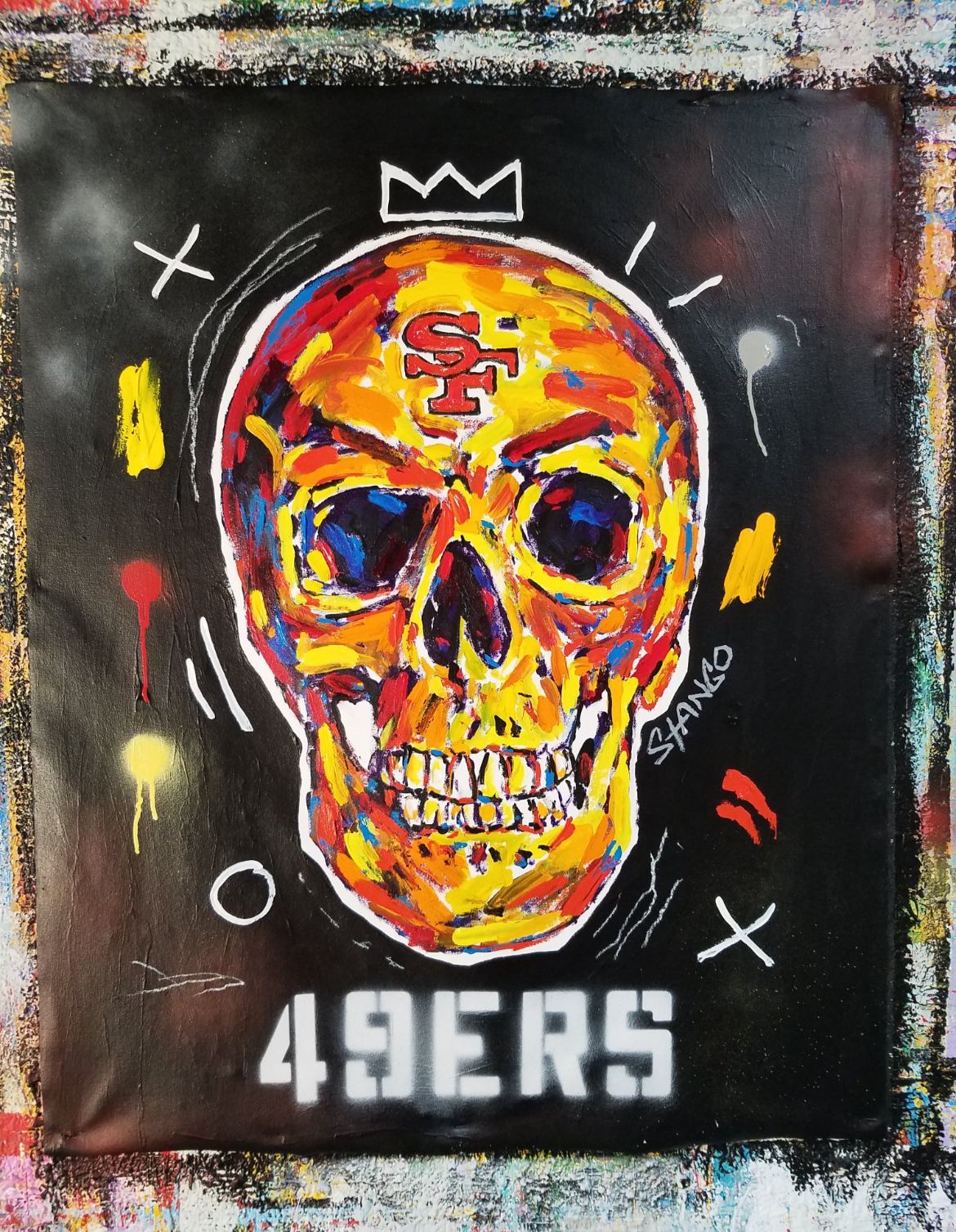 Painting by John Stango | Stango Gallery: American Football Logo Art | San Francisco 49ers | USA Patriotic Artist | Washington, DC
