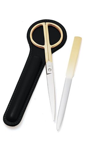 Desk Accessories | English Bridle Leather | Library Set Scissor and Letter Opener | Made in England