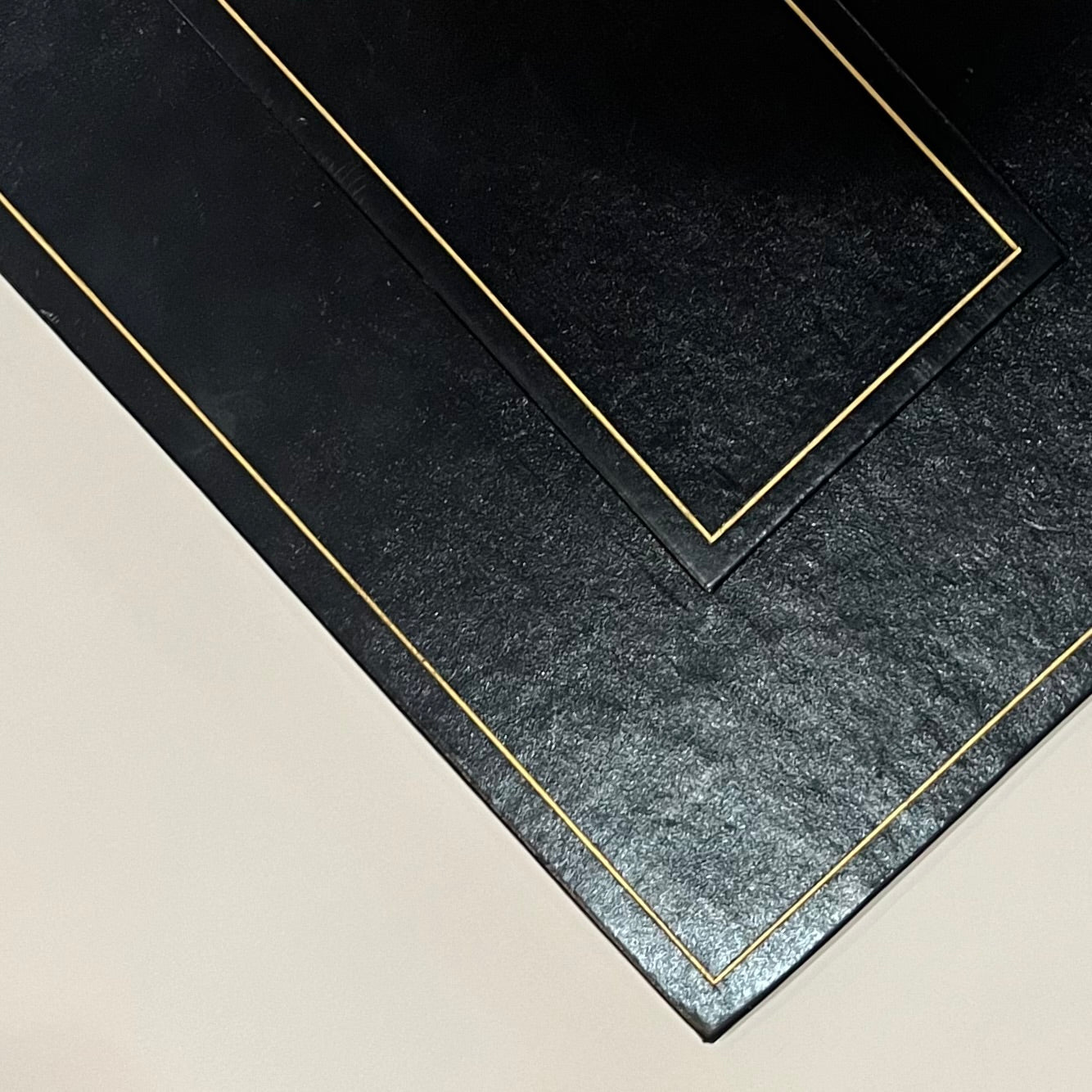Leather Table Planner | Residential Size | Place Arranger with Gold Tooling | 9 by 12" | Custom Production | Made in USA