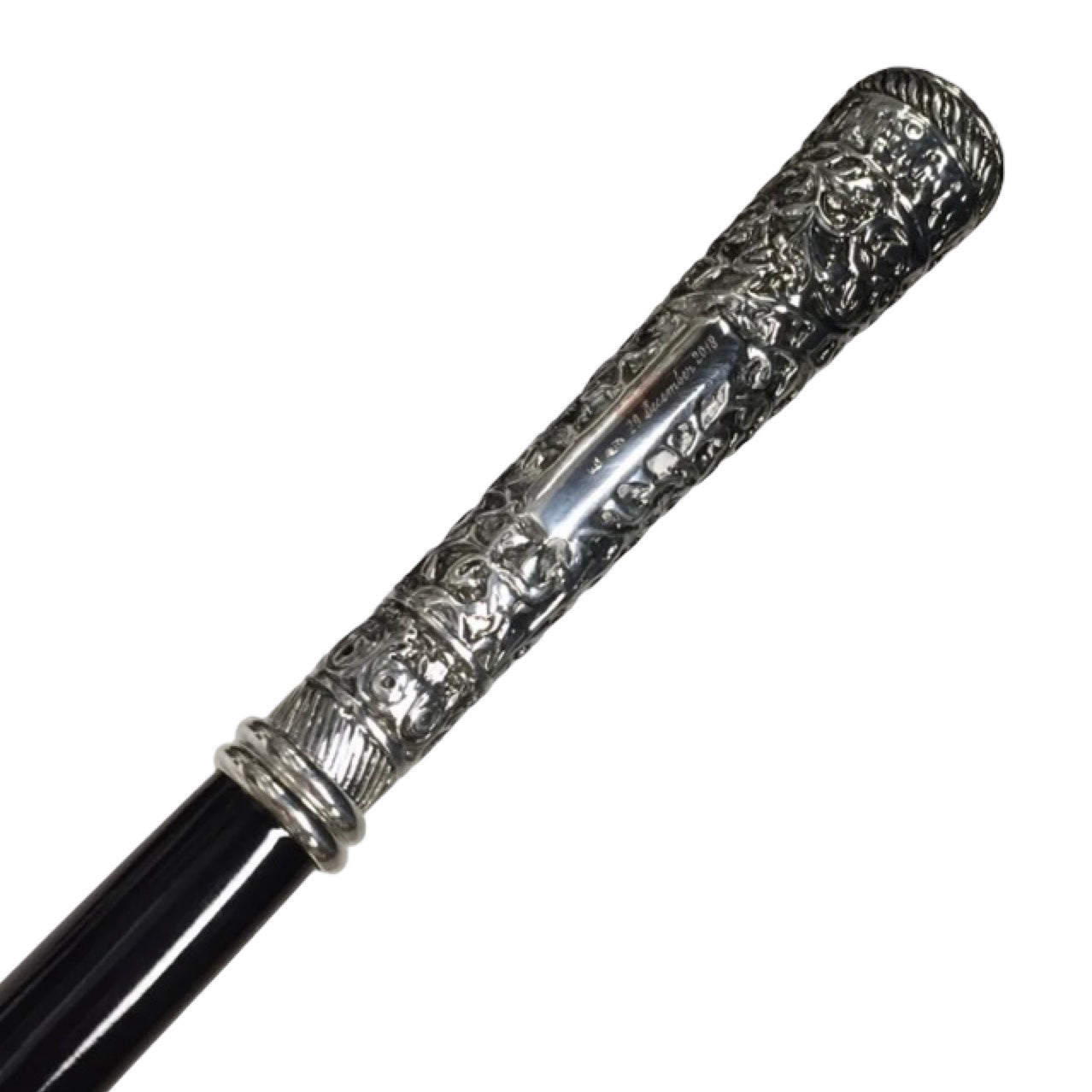 Sterling Silver Cane | Elegant Cane for Gentleman | Sterling Silver Dress Stick | Victorian | White Tie | Sterling & Burke Ltd