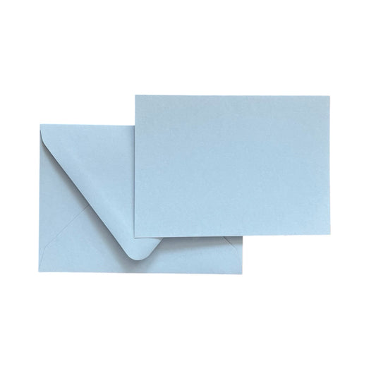 10 Correspondence Card and Envelope Sets | Made in England | Dusty Blue | Sterling and Burke Fine Stationery