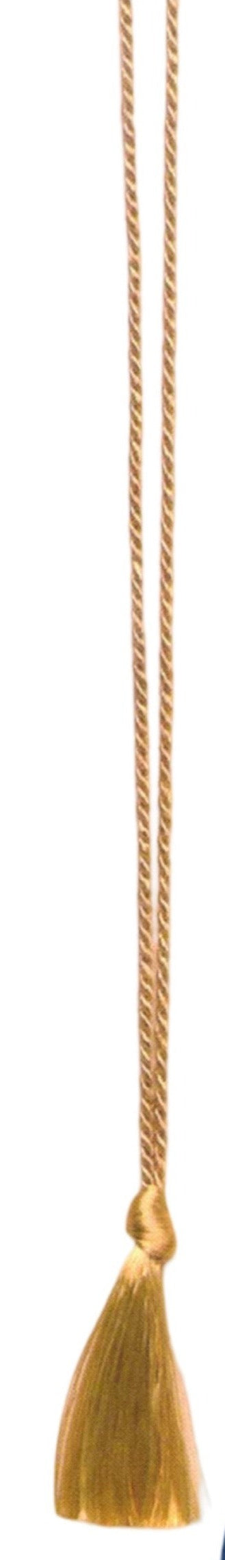 Funereal Stationery | Program | Gold Fancy Silk Tassel with Adjustable Ball | Small Tassel on Elastic Cord | For Program Cover Tassel