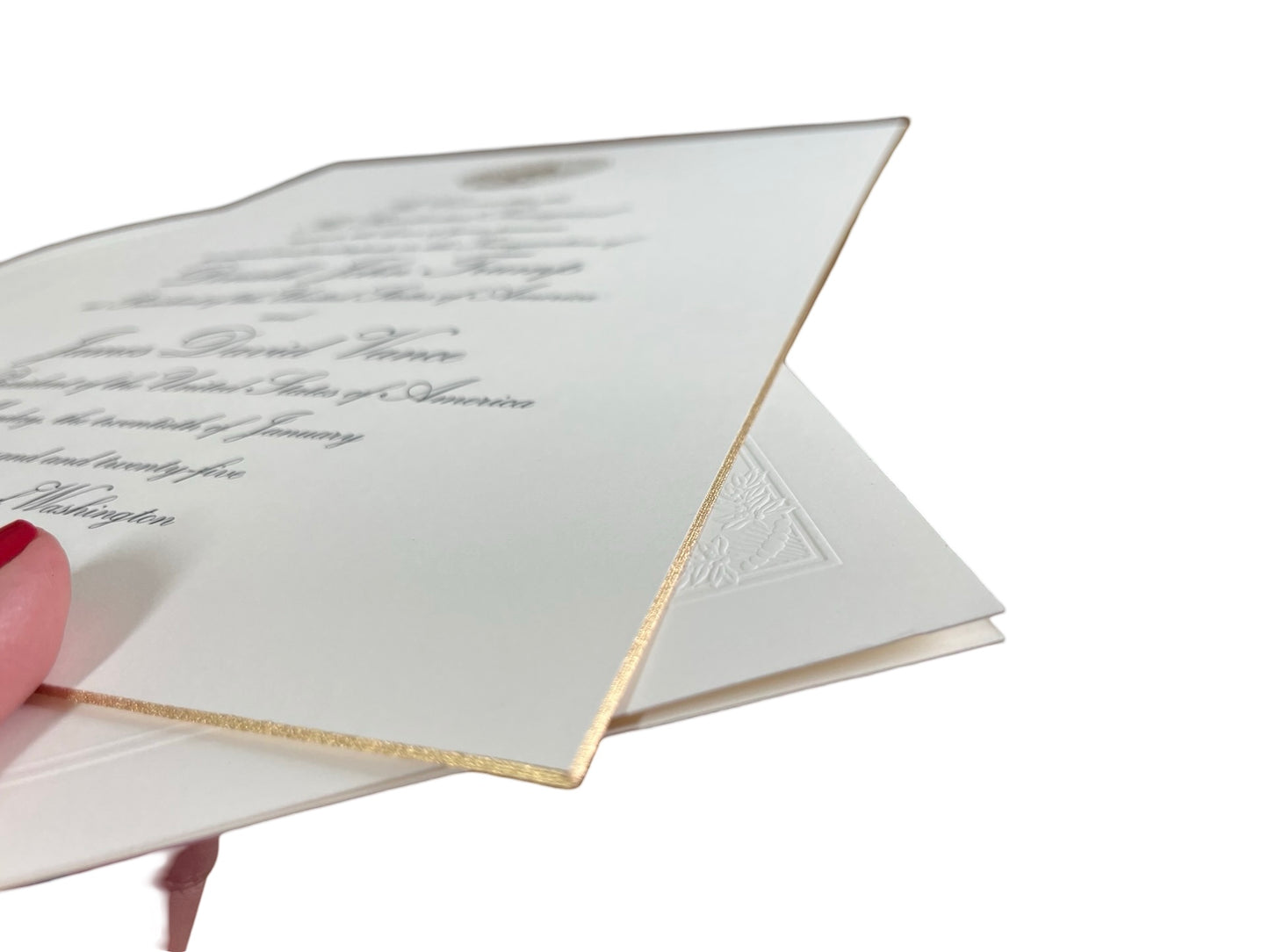 Presidential Inauguration Invitation Sample | President Trump | Hand Engraving, Foil Stamping and Printing Example