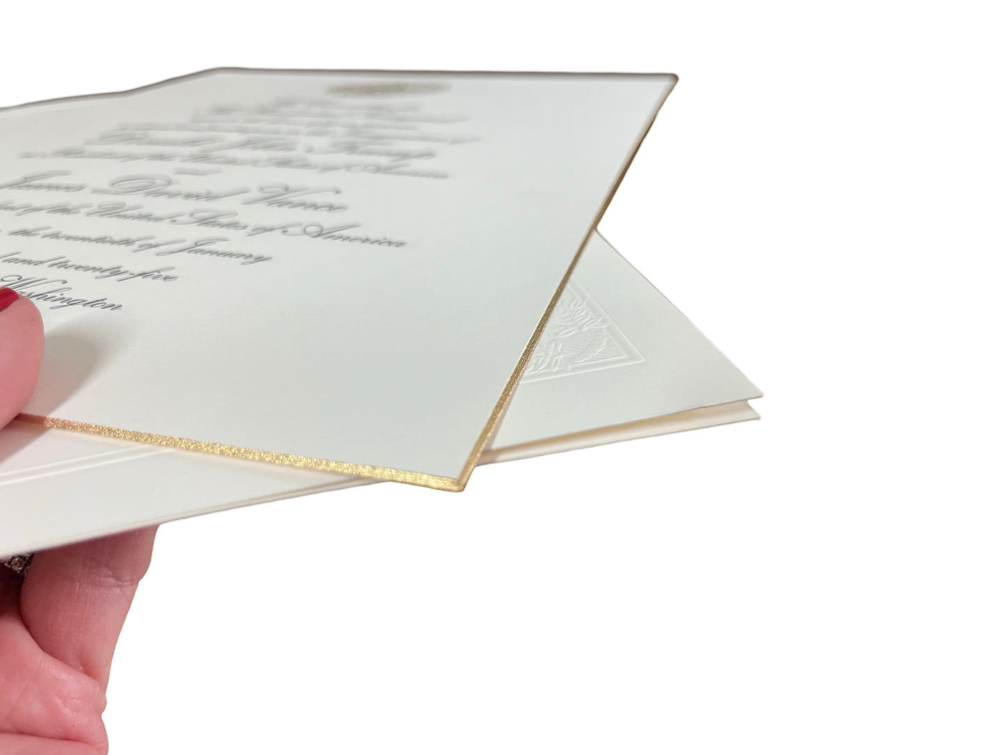 Presidential Inauguration Invitation Sample | President Trump | Hand Engraving, Foil Stamping and Printing Example
