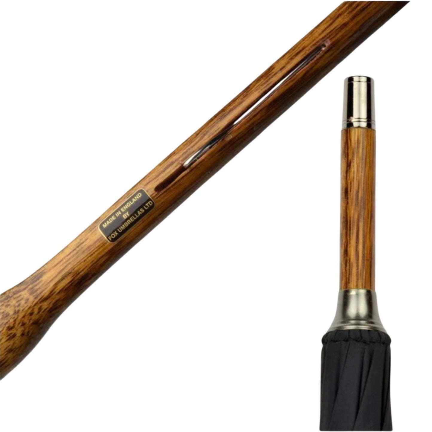 Gentleman's Solid Shaft Hickory Umbrella | Solid Canopy | The Finest Quality British Umbrella, The Burke Umbrella