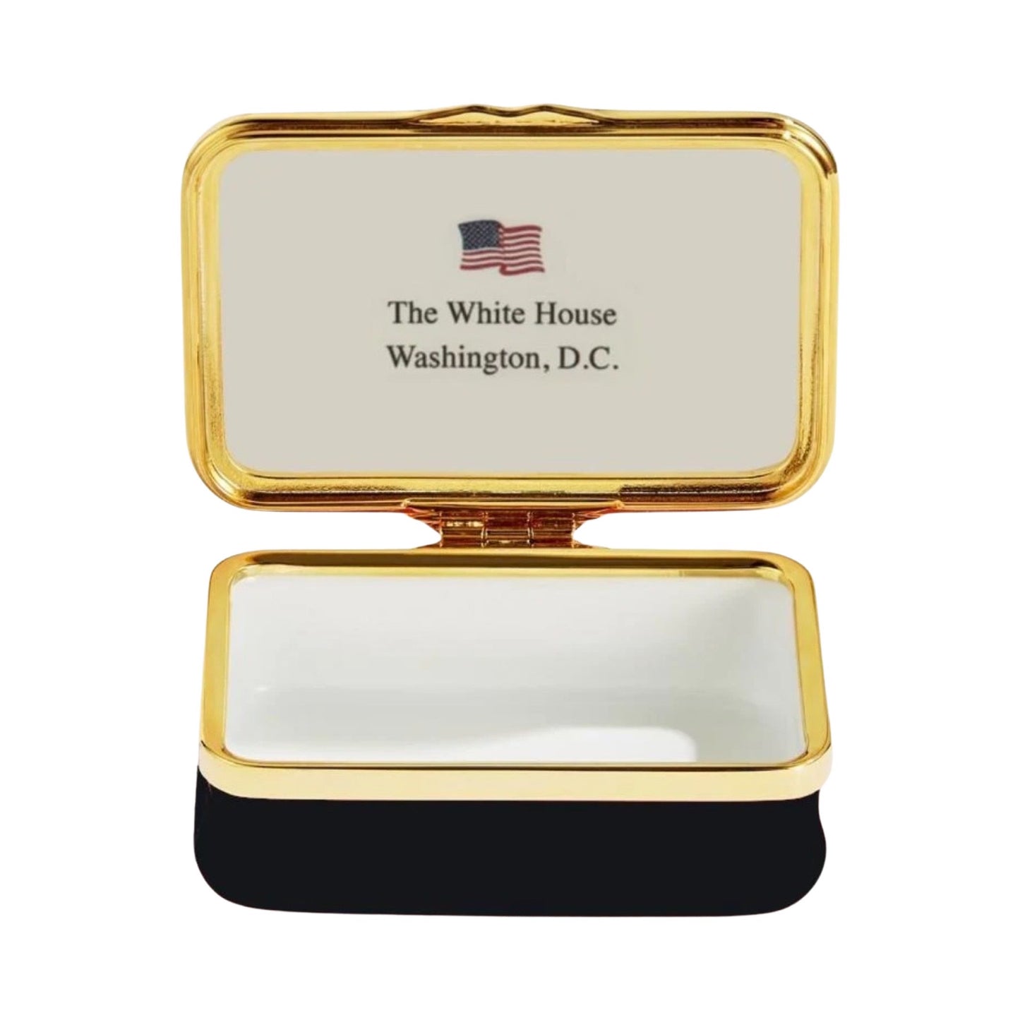 Halcyon Days Patriotic | White House, Washington, DC in Summer Enamel Box