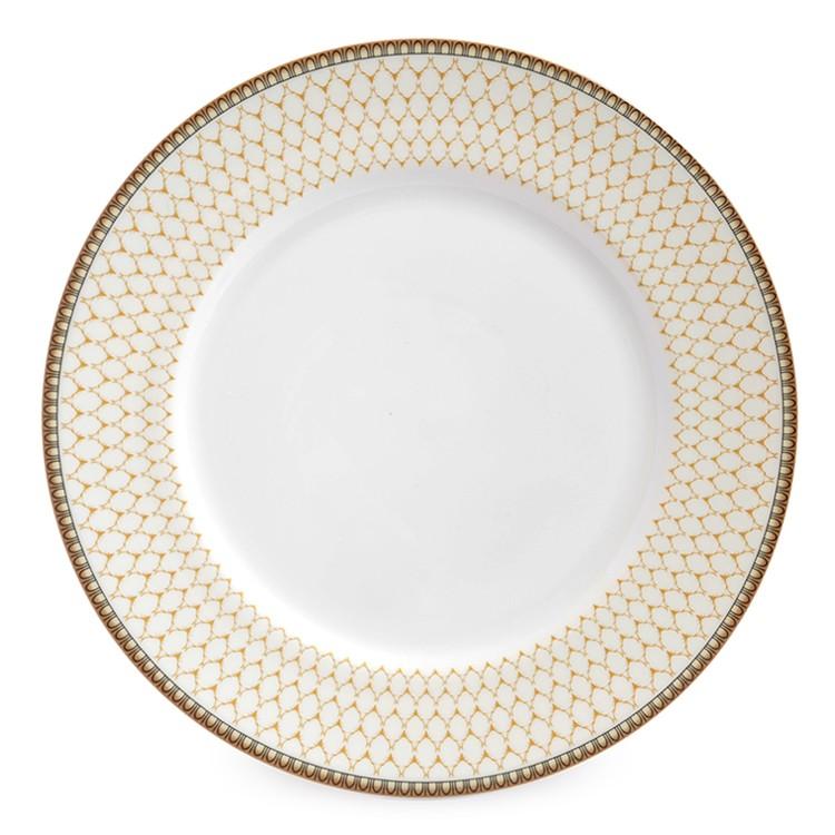 Halcyon Days Antler Trellis 8" Plate in Ivory-Bone China-Sterling-and-Burke