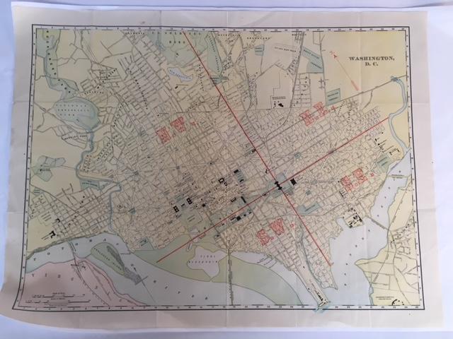 1912 Color Rand-McNally Commercial Atlas Map of Washington, D.C-Map-Sterling-and-Burke