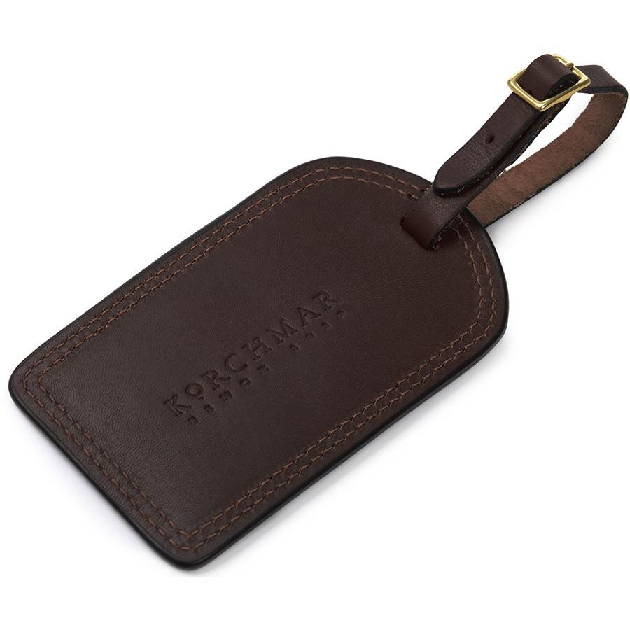 Lux Miller Leather Luggage Tag - REDIRECTED-Korchmar Travel-Sterling-and-Burke