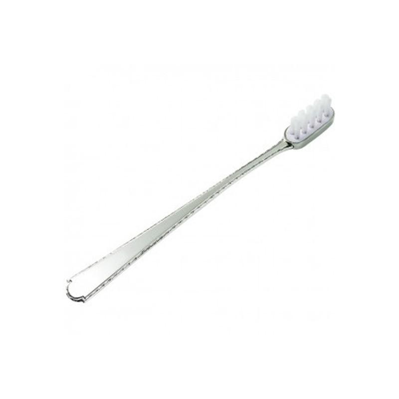 Sterling Silver | Virginia Sterling Baby Toothbrush with Pink Head | Salisbury Pewter | Engraved | Made in USA-Baby-Sterling-and-Burke