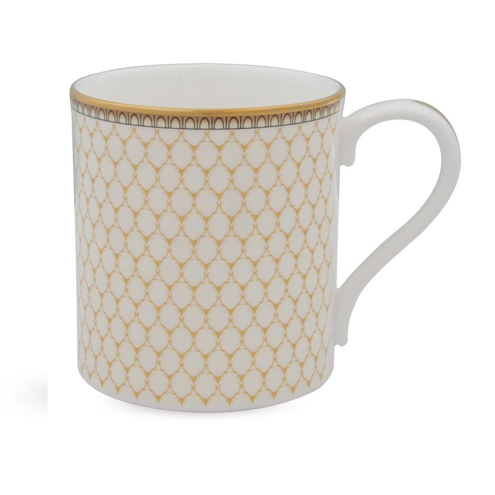 Halcyon Days Antler Trellis Mug in Ivory-Bone China-Sterling-and-Burke