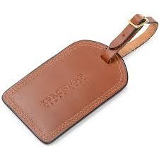 Lux Miller Leather Luggage Tag - REDIRECTED-Korchmar Travel-Sterling-and-Burke