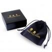 Halcyon Days 13mm Honeycomb Hinged Enamel Bangle in Black and Gold-Bangle-Sterling-and-Burke