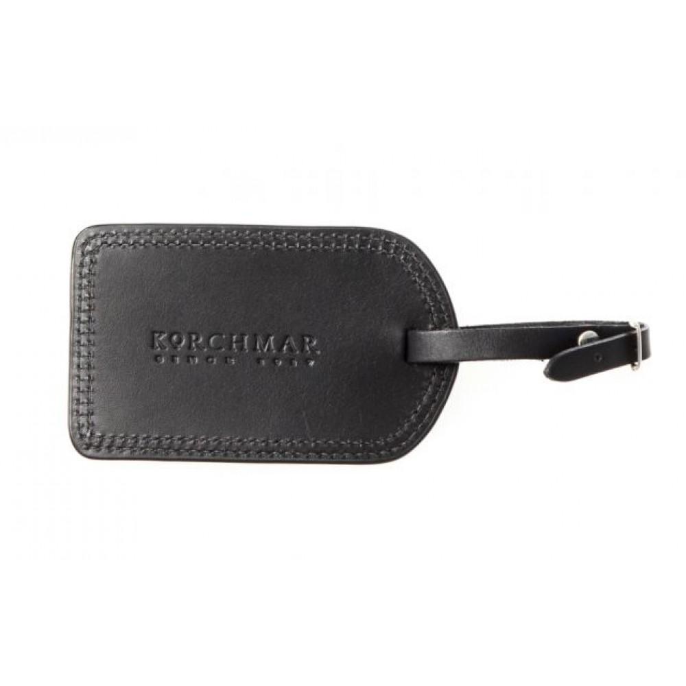 Lux Miller Leather Luggage Tag - REDIRECTED-Korchmar Travel-Sterling-and-Burke