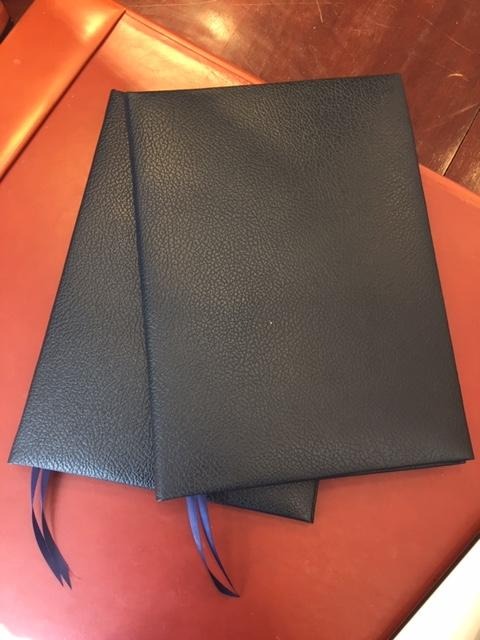 Bespoke Diplomatic Signing Folder | Leather Exterior with Leather Side Pocket | Silk Interior | Sterling and Burke-Desk Accessories-Sterling-and-Burke