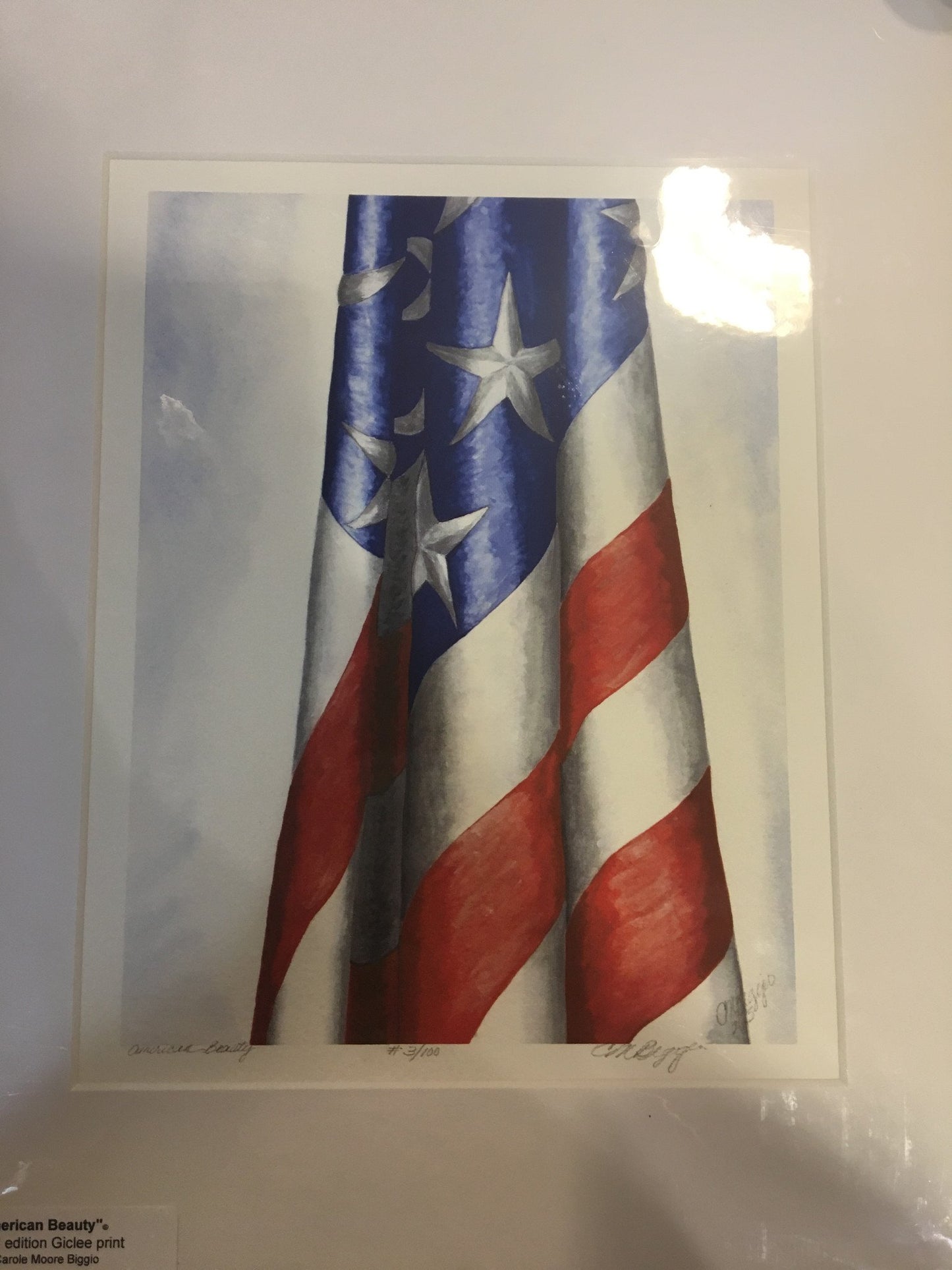 Art | American Beauty | Signed Print on Canvas by Carole Moore Biggio | 7" x 9"-Giclee Print-Sterling-and-Burke