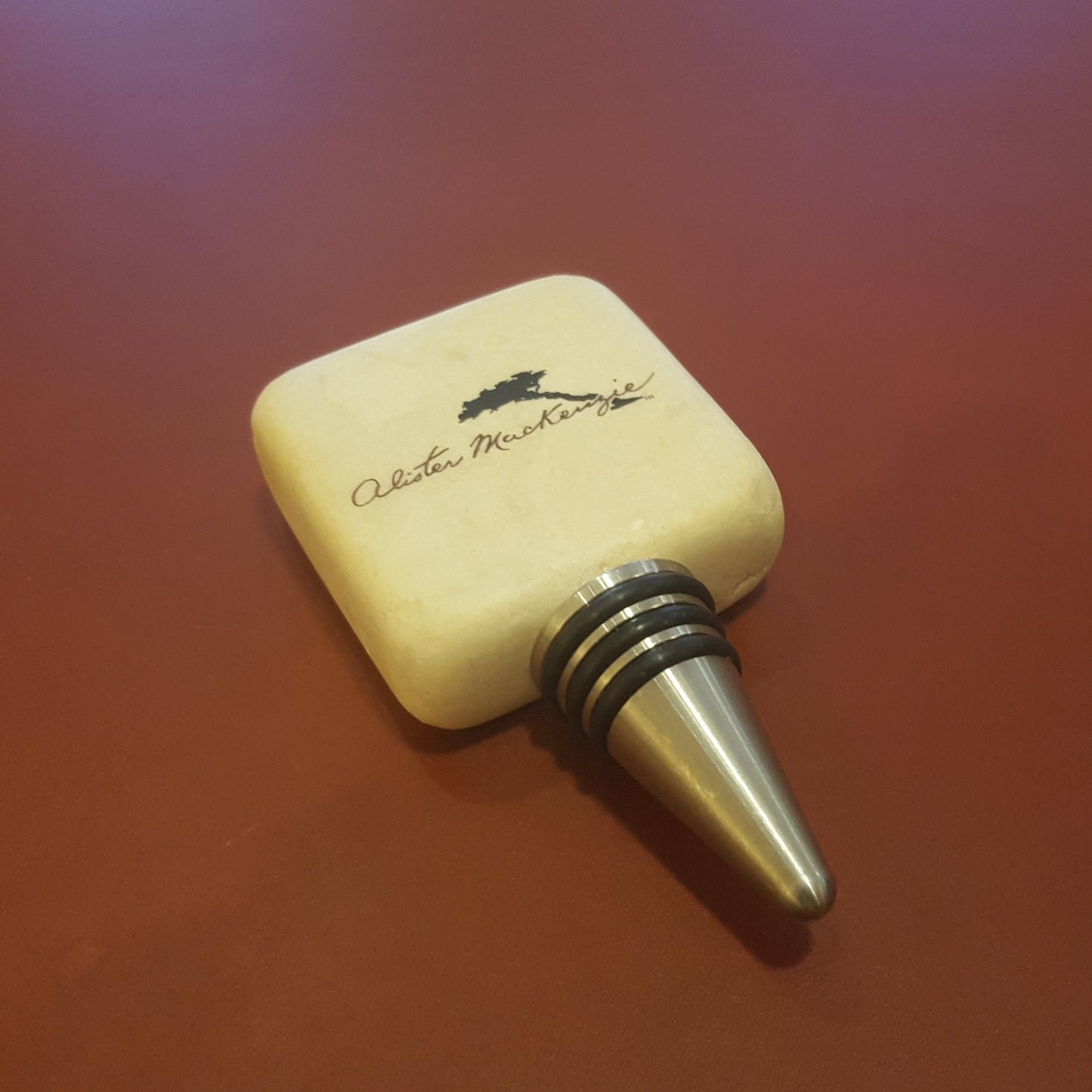 Alistair Mackenzie | Golf in Scotland | Wine Stopper | Custom Stone Wine Stopper-Wine Stopper-Sterling-and-Burke