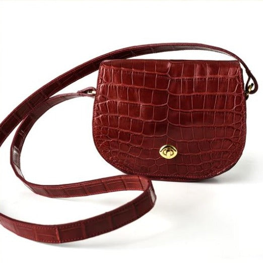Authentic American Alligator Shoulder Bag | Custom Production | Hand Made in America