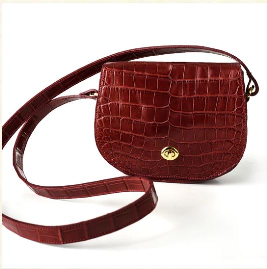 Authentic American Alligator Shoulder Bag | Custom Production | Hand Made in America