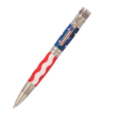 AFFN Gift | Bespoke Luxury Pens | Patriotic American Flag Ball Point Pen | Custom Presentation Box | 2022