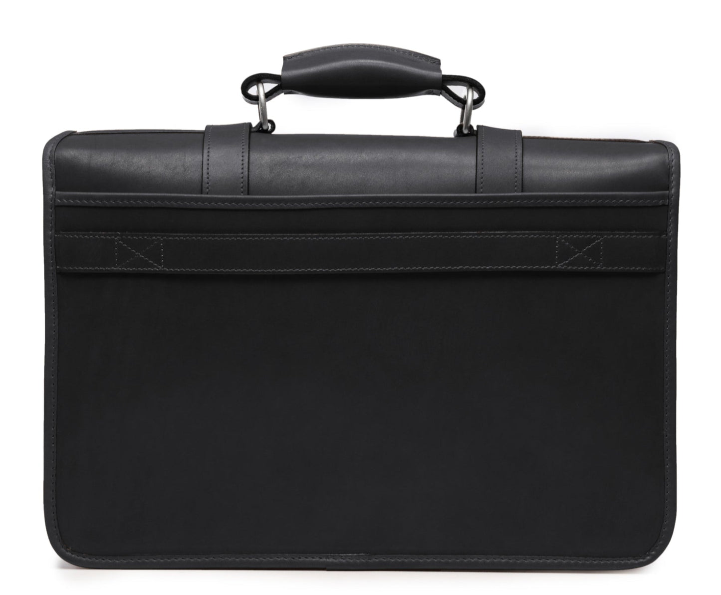 Garfield Leather Brief Case | Flap Over Computer Bag in Tan Leather | Initials and Gift Wrap | Korchmar Leather |