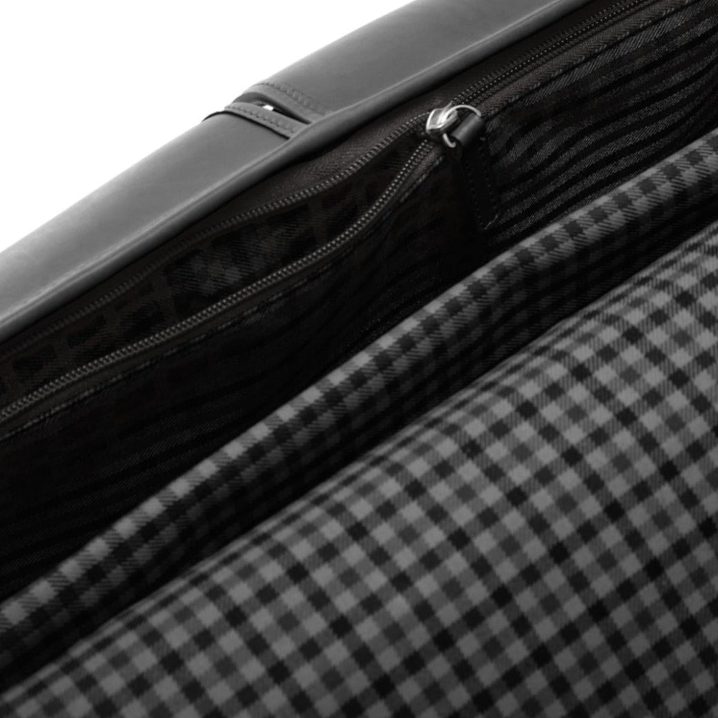 Garfield Leather Brief Case | Flap Over Computer Bag in Brown Leather | Initials and Gift Wrap | Korchmar Leather |