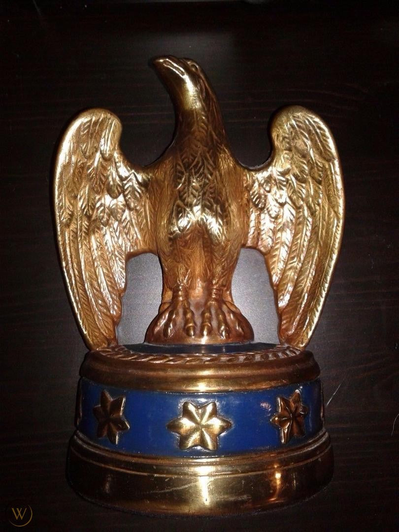 Reproduction Federal Eagle | New Blue American Eagle Award and Business Gift on Base | JFK Bookends