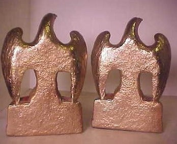 Reproduction Federal Eagle | New Red American Eagle Award and Business Gift on Base | JFK Bookends