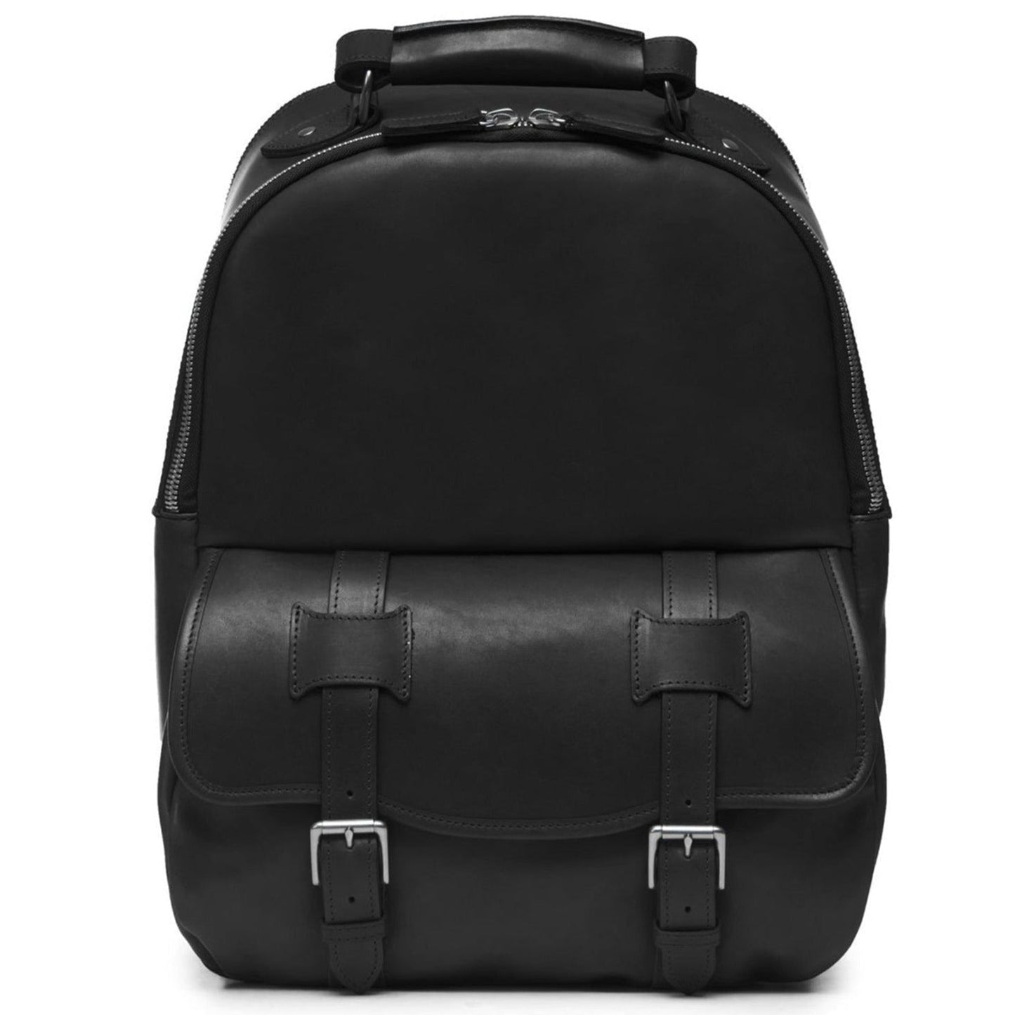 Lewis Classic 16" Leather Backpack | Tan Leather Backpack | Nickle Zippers | Korchmar