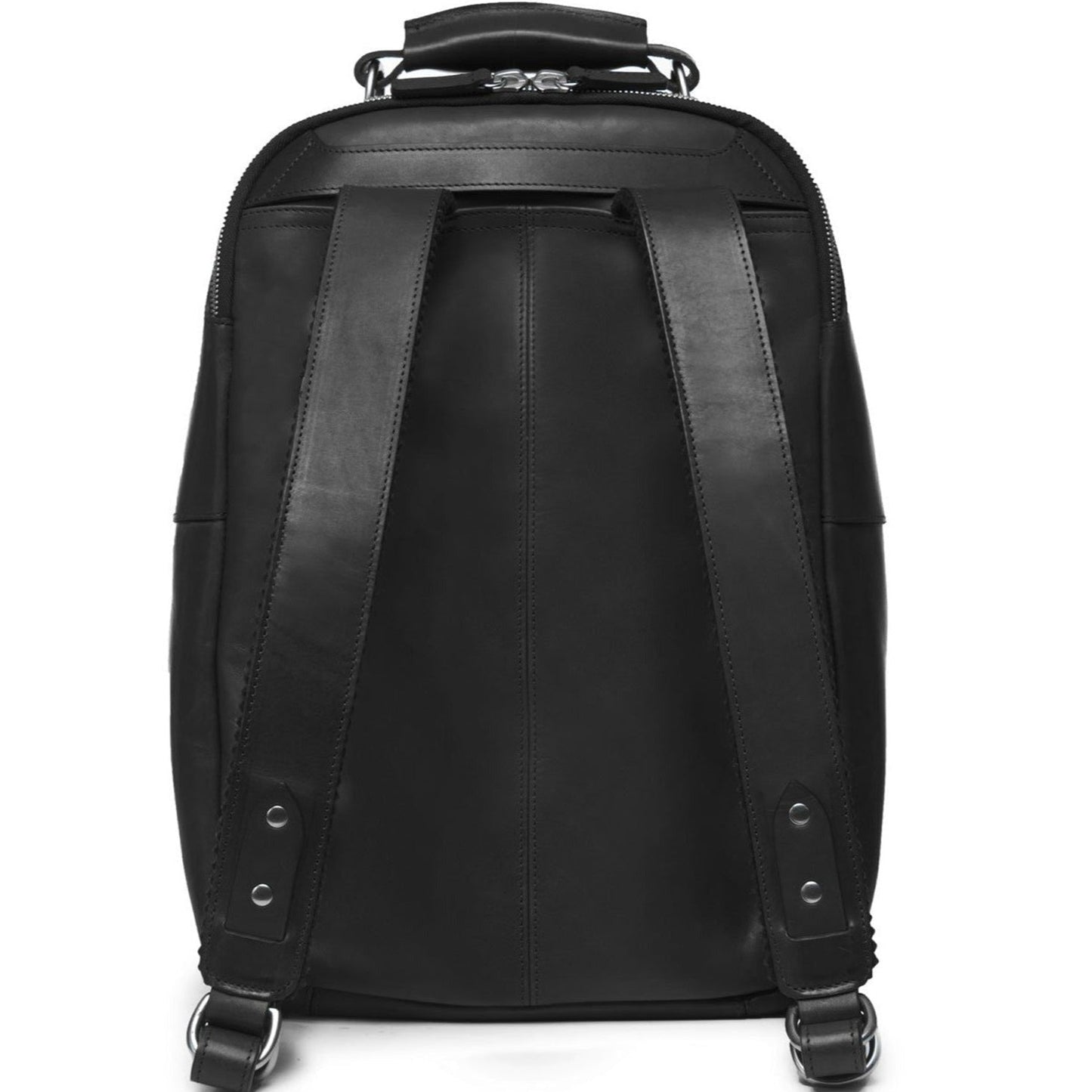 Lewis Classic 16" Leather Backpack | Tan Leather Backpack | Nickle Zippers | Korchmar