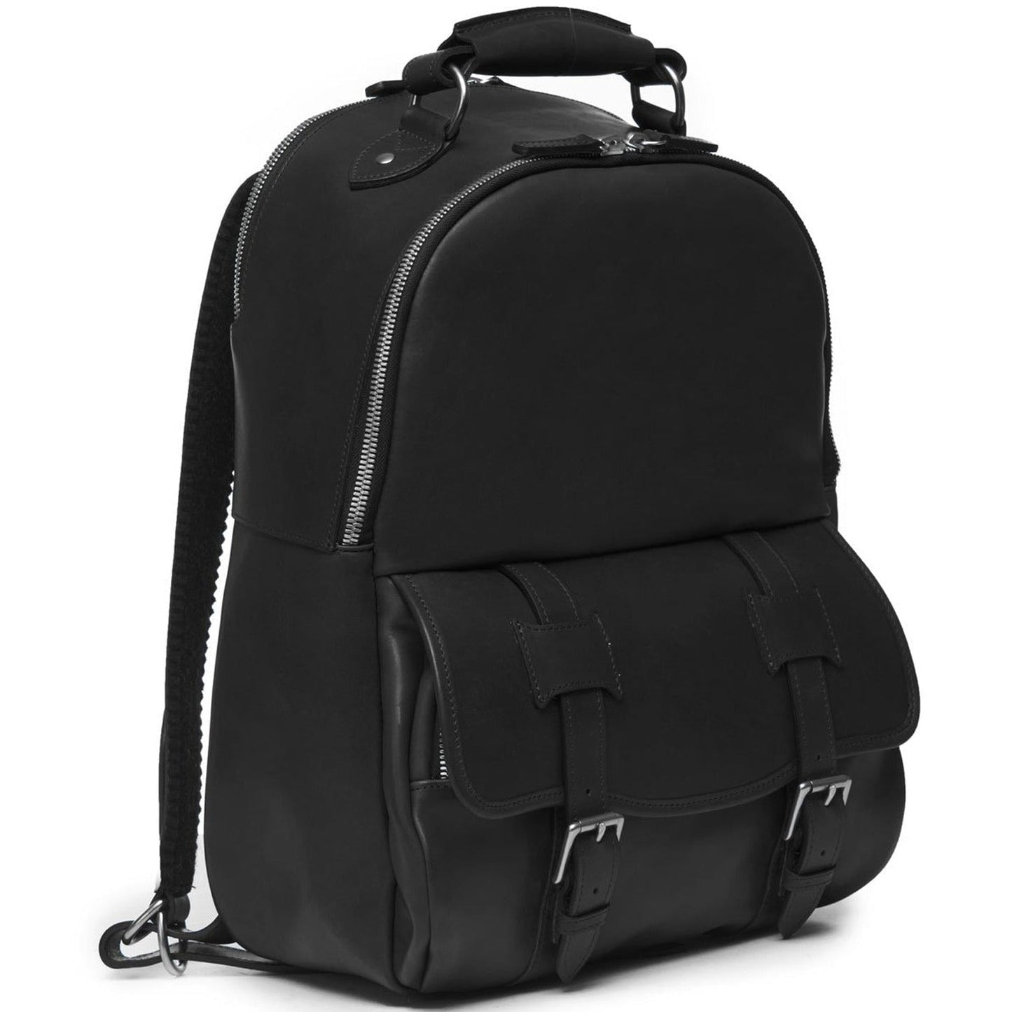 Lewis Classic 16" Leather Backpack | Tan Leather Backpack | Nickle Zippers | Korchmar
