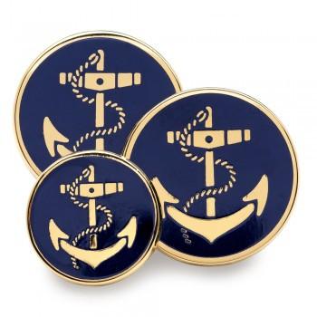 Anchor Double Breasted Blazer Button Set-Blazer Buttons-Sterling-and-Burke
