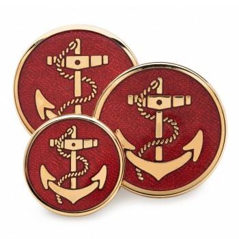 Anchor Double Breasted Blazer Button Set-Blazer Buttons-Sterling-and-Burke