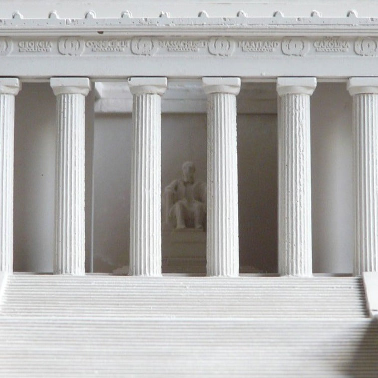 Lincoln Memorial Sculpture | Custom Lincoln Memorial Plaster Model | Extraordinary Quality and Detail | Made in England | Timothy Richards-Desk Accessory-Sterling-and-Burke