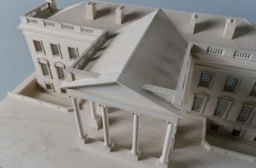 Architectural Sculpture | White House | Washington, DC | Custom Model | Extraordinary Quality Detail | Made in England | Timothy Richards-Desk Accessory-Sterling-and-Burke