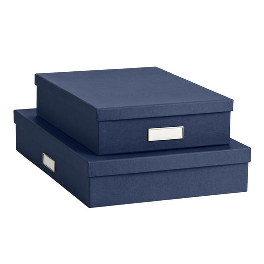 Archival Box | Stationery Box | Acid Free Storage | Black, Navy, White | Paper | Gold Engraved Name Included