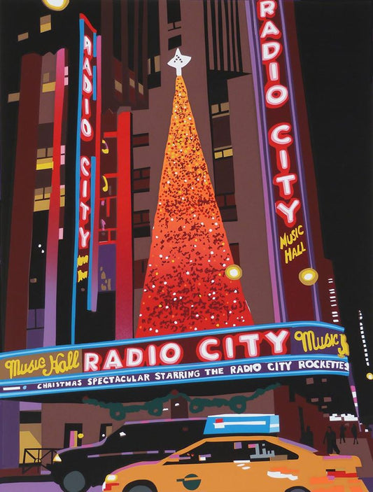Custom Art | Radio City Music Hall | Corporate Art Sample | Commission Business Gift | Any Size | Large and Small | 13 by 16 Inches