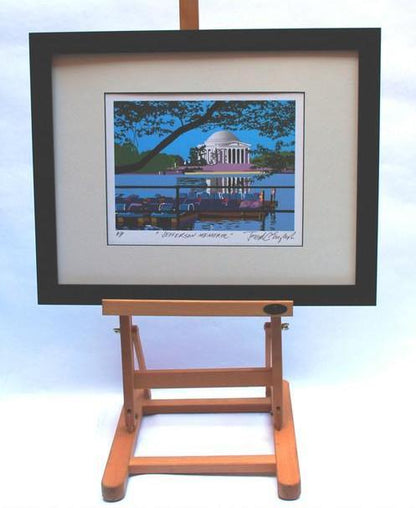 Framed Jefferson Memorial | Jefferson Memorial Art | Joseph Craig English, Artist | 16 by 20 Inches Framed-Giclee Print-Sterling-and-Burke