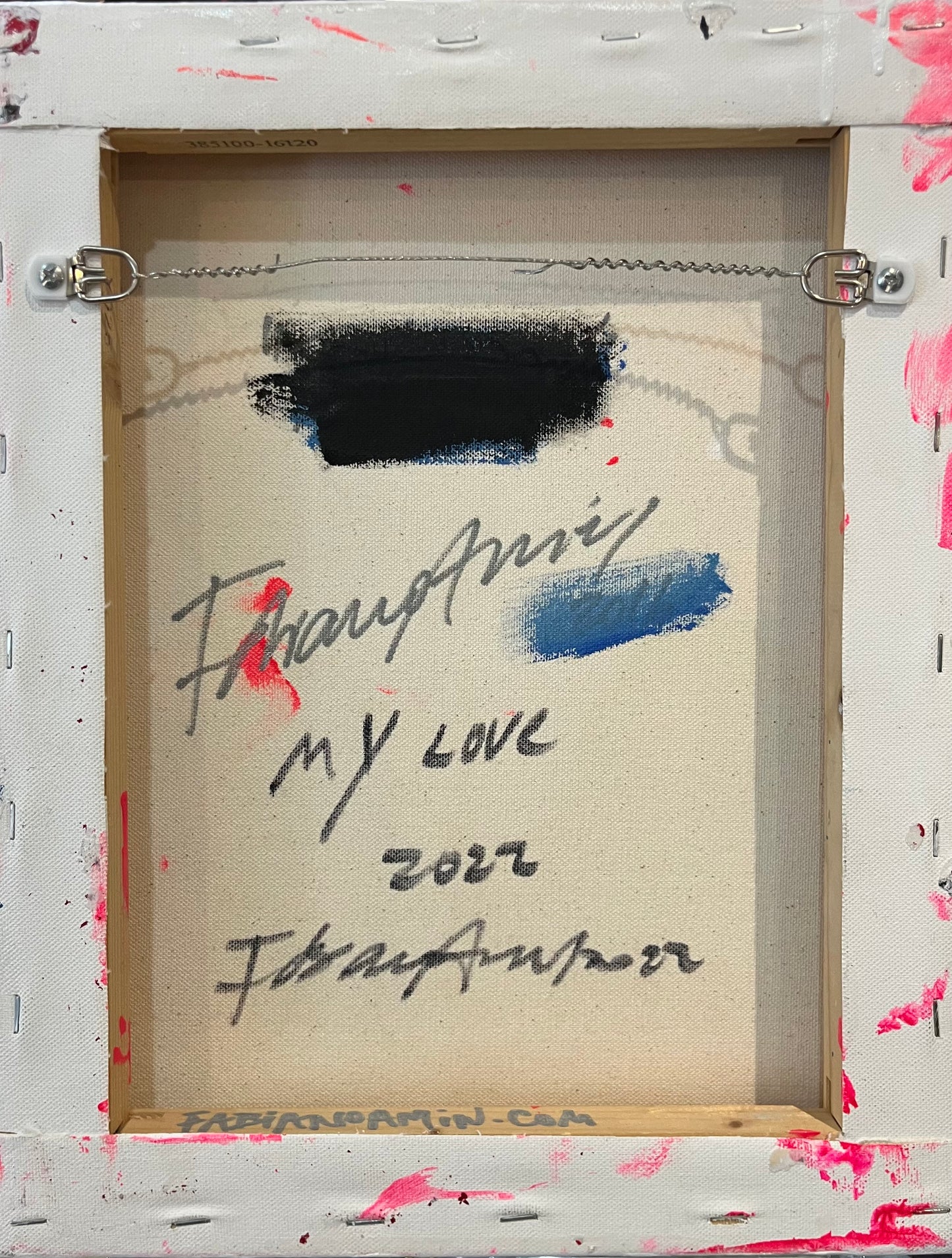 Art | MY LOVE, LOVE, LOVE Heart | Acrylic on Gallery Canvas by Washington, DC Artist, Fabiano Amin | 11" x 14"
