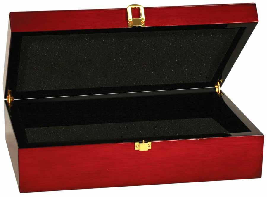Rosewood Desk Box | Stationery Box | Matte Finish Rosewood | Custom Engraving | 12 by 8 inches-Award-Sterling-and-Burke